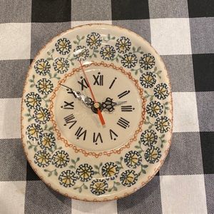 Polish pottery- wall clock